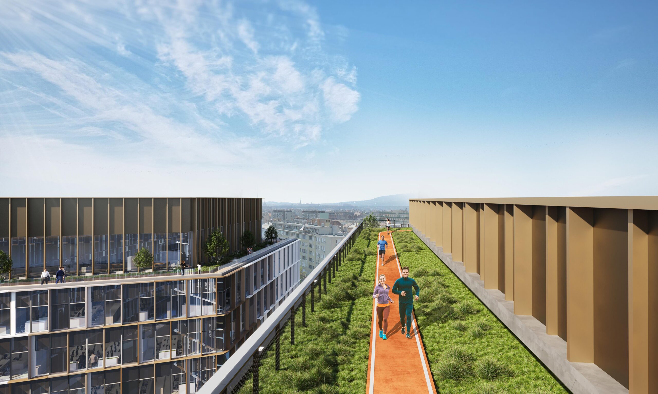 Rooftop running track